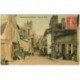 carte postale ancienne 89 VILLENEUVE SUR YONNE. Rue du Pont. Superbe carte toilée vers 1909