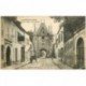 carte postale ancienne 89 VILLENEUVE SUR YONNE. Rue et Porte de Joigny Hôtel du Dauphin et Pâtisserie