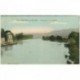carte postale ancienne 89 VILLENEUVE SUR YONNE. Vue prise sur le Pont 1923