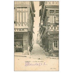 carte postale ancienne 14 LISIEUX. Boulangerie Rue de la Paix 1909