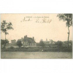 carte postale ancienne 89 VINNEUF. La Ferme du Château 1904