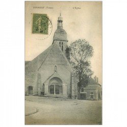 carte postale ancienne 89 VINNEUF. L'Eglise 1920