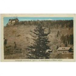 carte postale ancienne 90 BALLON D'ALSACE. Le Chalet Bonaparte et Hôtel Lalloz 1935