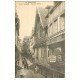 carte postale ancienne 14 LISIEUX. Café Rue des Fèves vers 1900