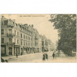 carte postale ancienne 90 BELFORT. Avenue de la Gare