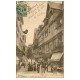 carte postale ancienne 14 LISIEUX. Coiffeur Rue des Fèves 1924