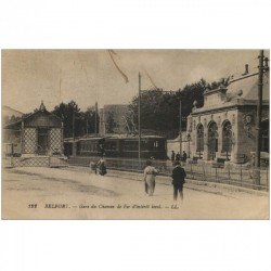90 BELFORT. La Gare du Chemin de Fer d'intérêt local avec Train 1918