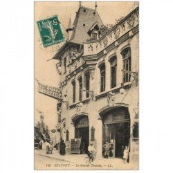 carte postale ancienne 90 BELFORT. La Grande Taverne Brasserie projections cinématographiques. Puis Théâtre Concert Cinéma Rex