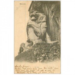 carte postale ancienne 90 BELFORT. Le Lion 1900 animation