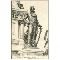 carte postale ancienne 90 BELFORT. Monument des Trois Sièges Statue Lecourbe 1924