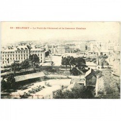 carte postale ancienne 90 BELFORT. Parc Arsenal et Caserne Vauban 1929