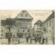 carte postale ancienne 90 DELLE. Café et Boulanger Ducrot Place de laz République 1918