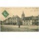 carte postale ancienne 91 ANGERVILLE. Place du Marché au Grain 1910 Café des Voyageurs et Automobiline