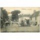 carte postale ancienne 91 ANGERVILLE. Place Tessier 1910 Coiffeur et Cycles Autos (en l'état)...