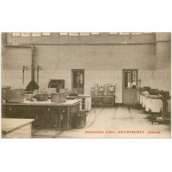 carte postale ancienne 91 CHAMPROSAY. Sanatorium Joffre. Les Cuisines 1934. Timbre manquant