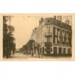 carte postale ancienne 91 CORBEIL ESSONNES. Avenue Darblay Banque Société Générale 1940