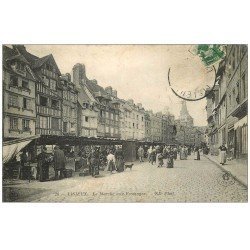 carte postale ancienne 14 LISIEUX. Le Marché aux Fromages