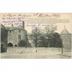 carte postale ancienne 91 DOURDAN. Le Château avec Gamin