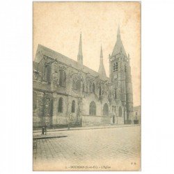 carte postale ancienne 91 DOURDAN. L'Eglise 1918