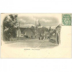 carte postale ancienne 91 DOURDAN. Porte d'Etampes 1902 animation