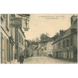 carte postale ancienne 02 LA FERTE-MILON. Hôtel du Sauvage Rue de la Cité 1914