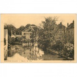 carte postale ancienne 91 ESSONNES. Le Moulin de l'Ile 1950 Restaurant Picot