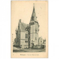 carte postale ancienne 91 ETAMPES. Tour de l'Hôtel de Ville