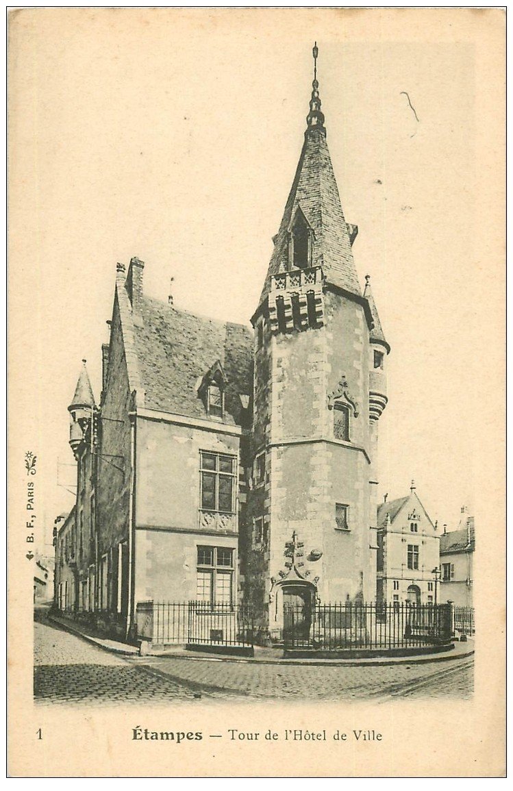 carte postale ancienne 91 ETAMPES. Tour de l'Hôtel de Ville
