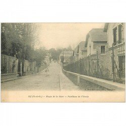 carte postale ancienne 91 GIF SUR YVETTE. Pavillons de l'Yvette Route de la Gare vers 1900