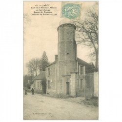 carte postale ancienne 91 JARCY. Tour ancienne Abbaye animation
