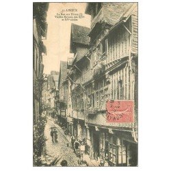 carte postale ancienne 14 LISIEUX. Rue aux Fèves 1906