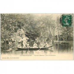 91 LA FERTE-ALAIS. Les Porcheraux avec Pêcheurs sur l'Essonne 1909