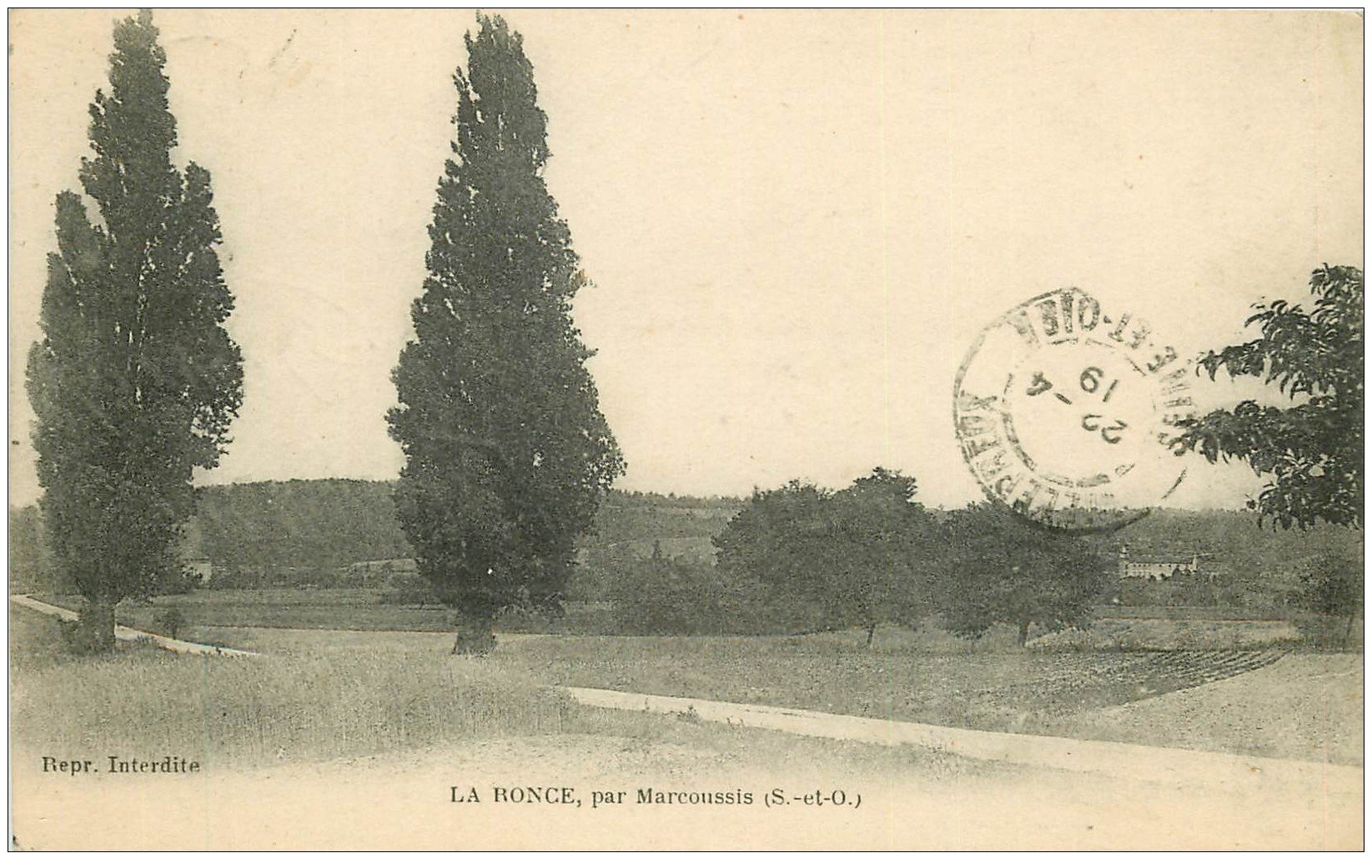 carte postale ancienne 91 LA RONCE PAR MARCOUSSIS 1919