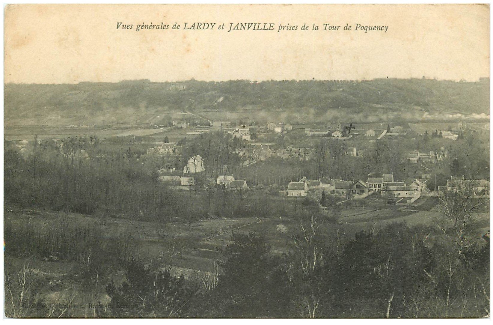 carte postale ancienne 91 LARDY et JANVILLE 1914