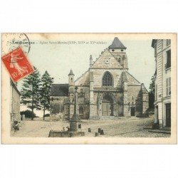 carte postale ancienne 91 LONGJUMEAU. Eglise Saint Martin 1910
