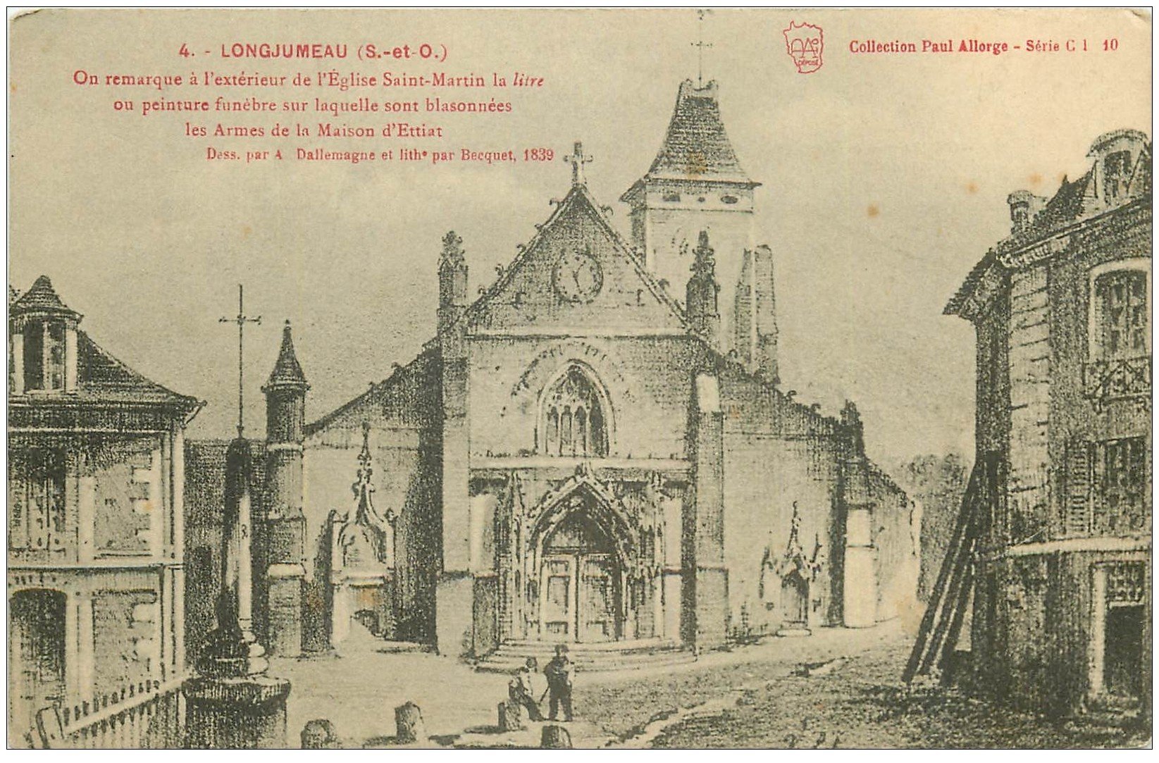 carte postale ancienne 91 LONGJUMEAU. Eglise Saint Martin la Litre