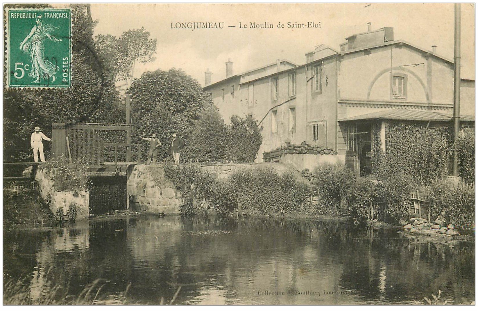 carte postale ancienne 91 LONGJUMEAU. Le Moulin de Saint Eloi 1909 animation