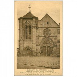 carte postale ancienne 91 LONGPONT. Basilique 1939