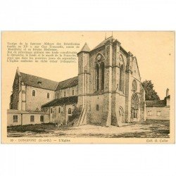 carte postale ancienne 91 LONGPONT. L'Eglise Abbaye des Bénédictins