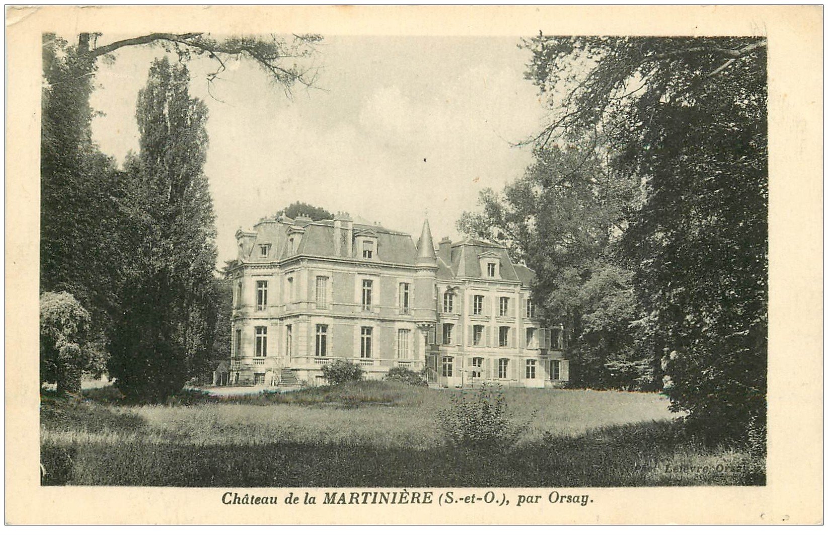 carte postale ancienne 91 MARTINIERE. Le Château par Orsang 1927