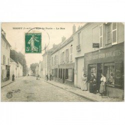 91 MASSY. Le Bas Rue de Paris Epicerie Journaux 1910