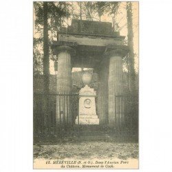 carte postale ancienne 91 MEREVILLE. Monument Cook ancien Parc du Château