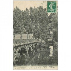carte postale ancienne 91 MONTGERON. Passerelle du Moulin de Senlis