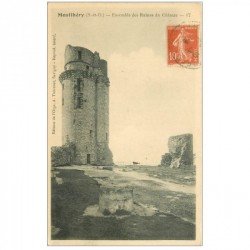 carte postale ancienne 91 MONTLHERY. Ensemble des Ruines du Château 1916