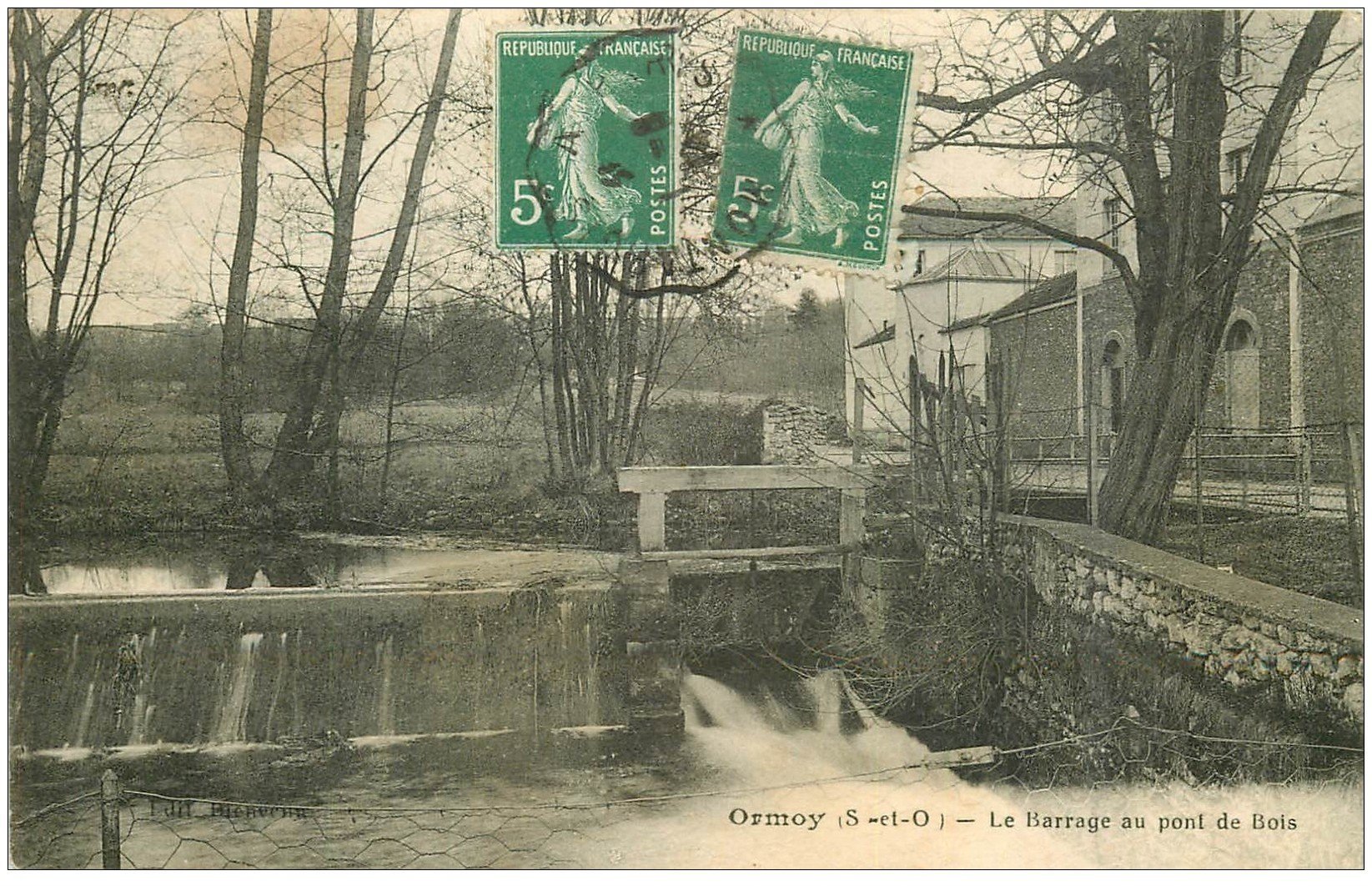 91 ORMOY. Le Barrage au Pont de Bois