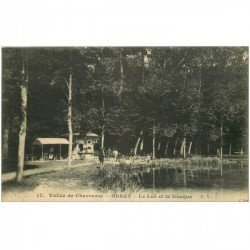 carte postale ancienne 91 ORSAY. Le Lac et le Kiosque animation 1926