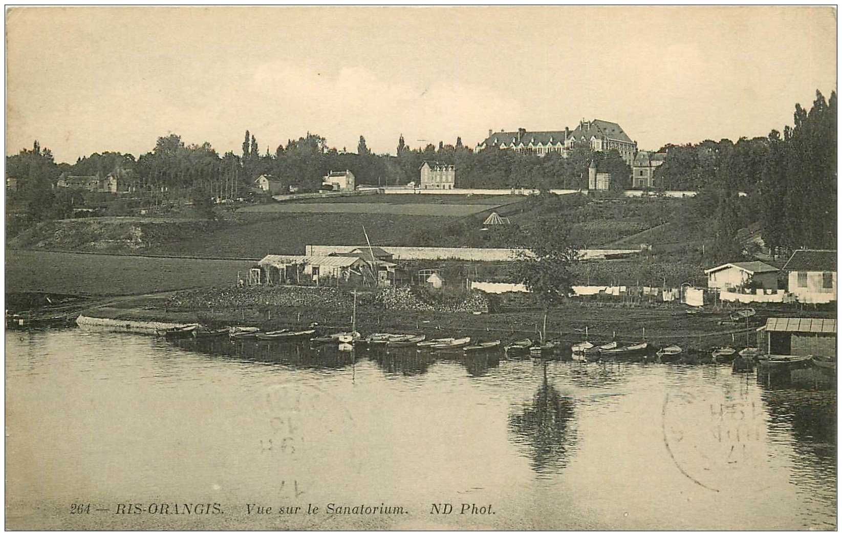 carte postale ancienne 91 RIS ORANGIS. Vue sur le Sanatorium
