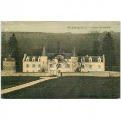 carte postale ancienne 91 SACLAS. Château de Bierville. Carte toilée
