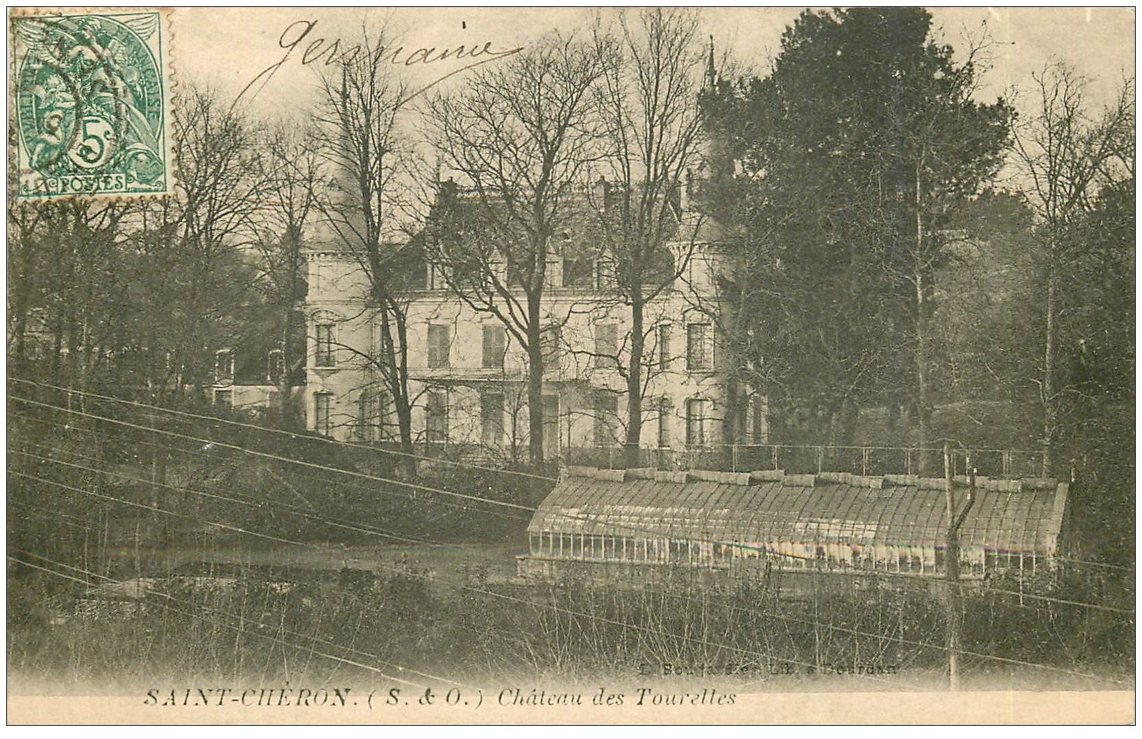 carte postale ancienne 91 SAINT CHERON Château des Tourelles
