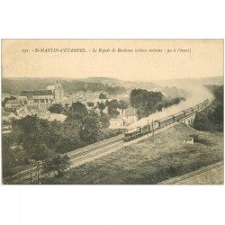 carte postale ancienne 91 SAINT MARTIN D'ETAMPES. Le Train Rapide de Bordeaux